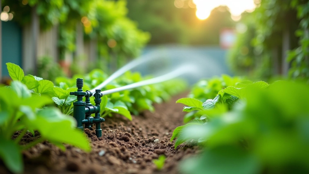Drip irrigation system connected to rainwater barrel